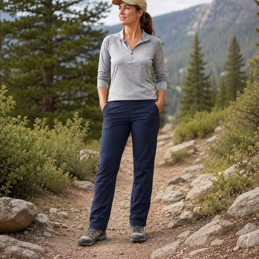 Mountain Hardwear Women’s Hiking Pants 2X Navy Stretch Lightweight Trail Outdoor